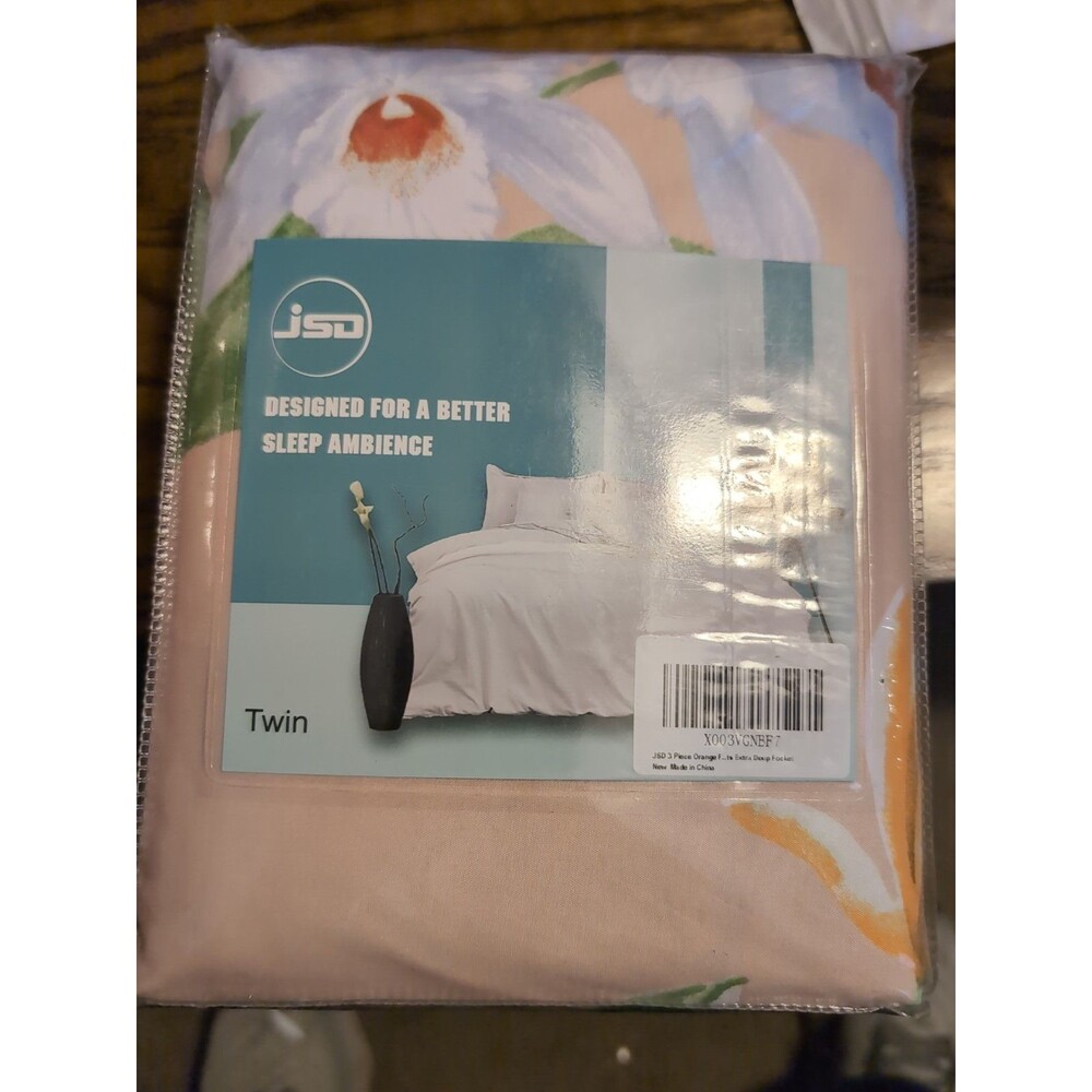 Duvet Cover Set Twin Size Floral Pattern With Pillow Sham